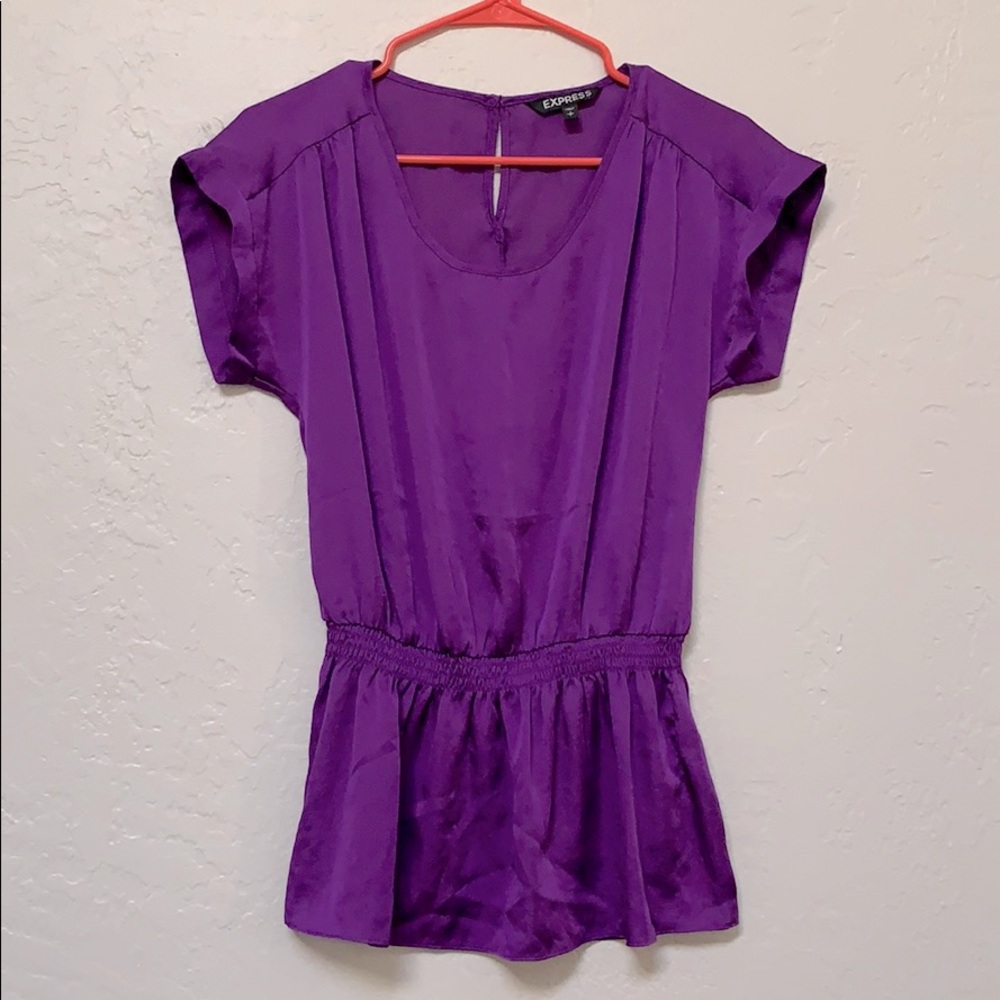 Express purple satin top